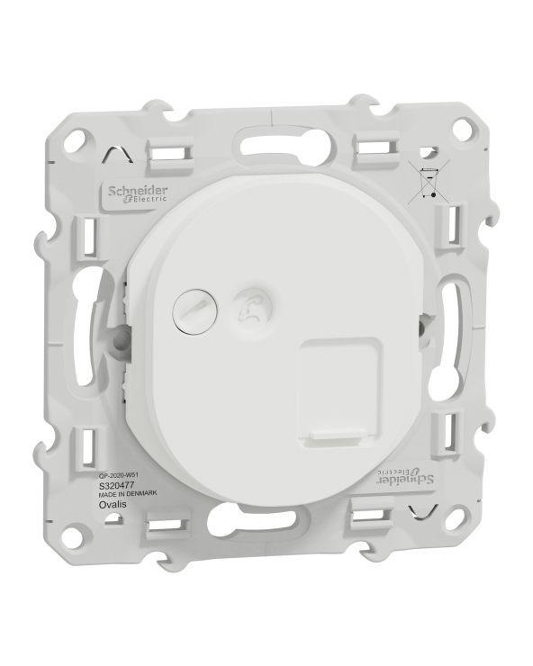 Ovalis prise RJ45 cat.6a STP grade 3 (multimédia +) Blanc SCHS320477  Prises et interrupteurs