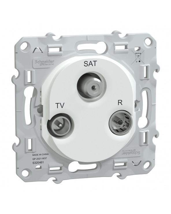 Ovalis prise TV-R-SAT Blanc SCHS320461  Prises et interrupteurs