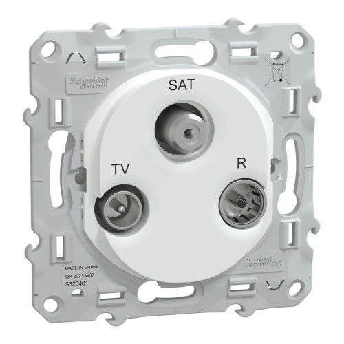 Ovalis prise TV-R-SAT Blanc SCHS320461  Prises et interrupteurs