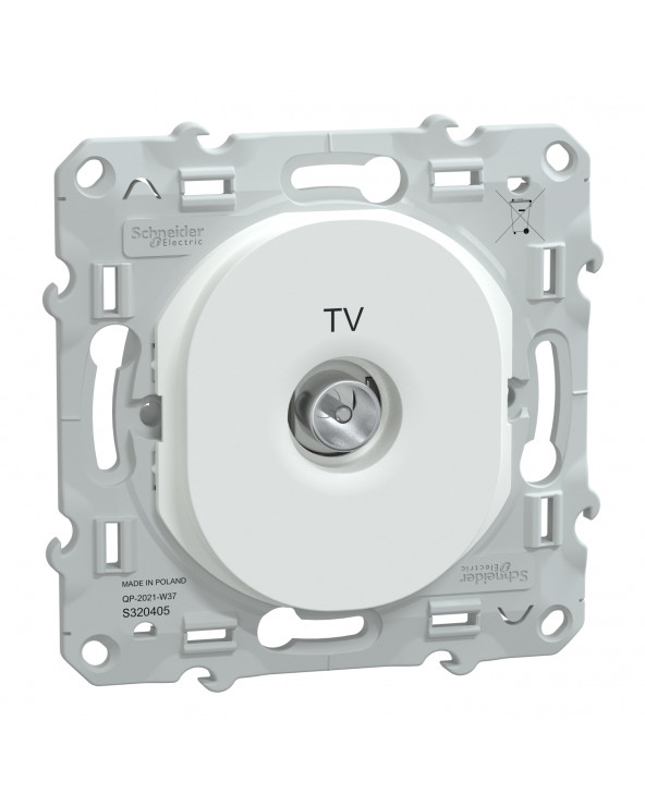 Ovalis prise TV simple Blanc SCHS320405  Prises et interrupteurs