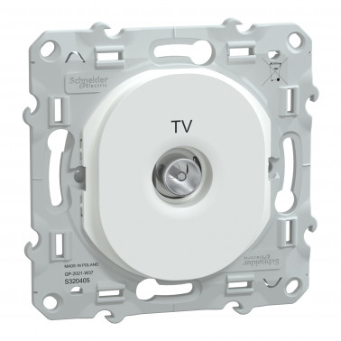 Ovalis prise TV simple Blanc SCHS320405  Prises et interrupteurs