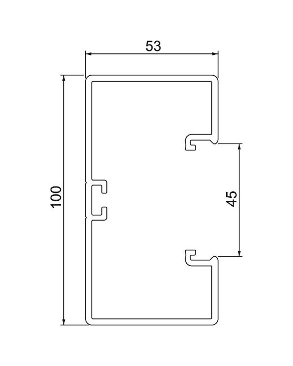 Obo Goulotte 100x53 GK blanche pour Appareillage PVC longueur 2 mètres OBO6113000  Fils,câble,conduit et connectique