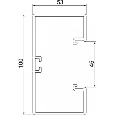 Obo Goulotte 100x53 GK blanche pour Appareillage PVC longueur 2 mètres OBO6113000  Fils,câble,conduit et connectique