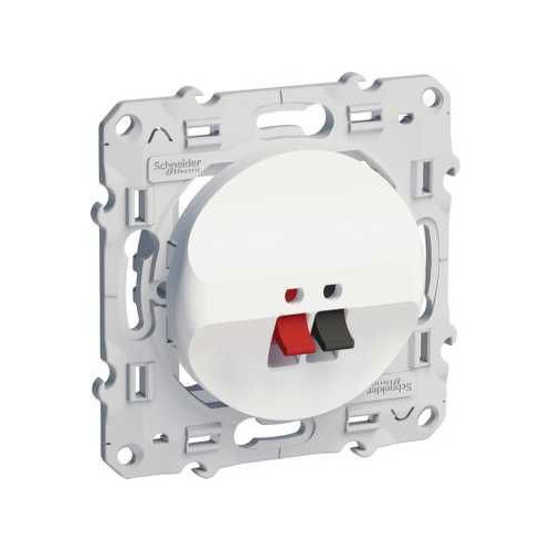 Odace prise haut-parleur 1 sortie Blanc SCHS520487  Prises et interrupteurs