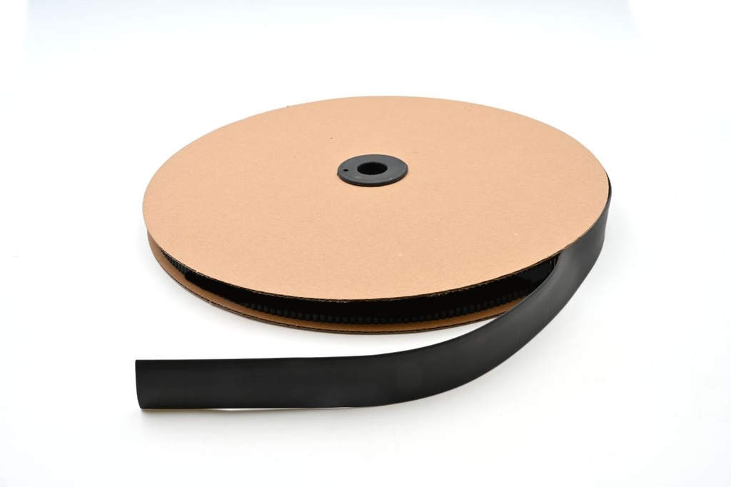 Gaine thermo 2:1 en rouleau 76,2 mm av.rétreint L 25 m noire