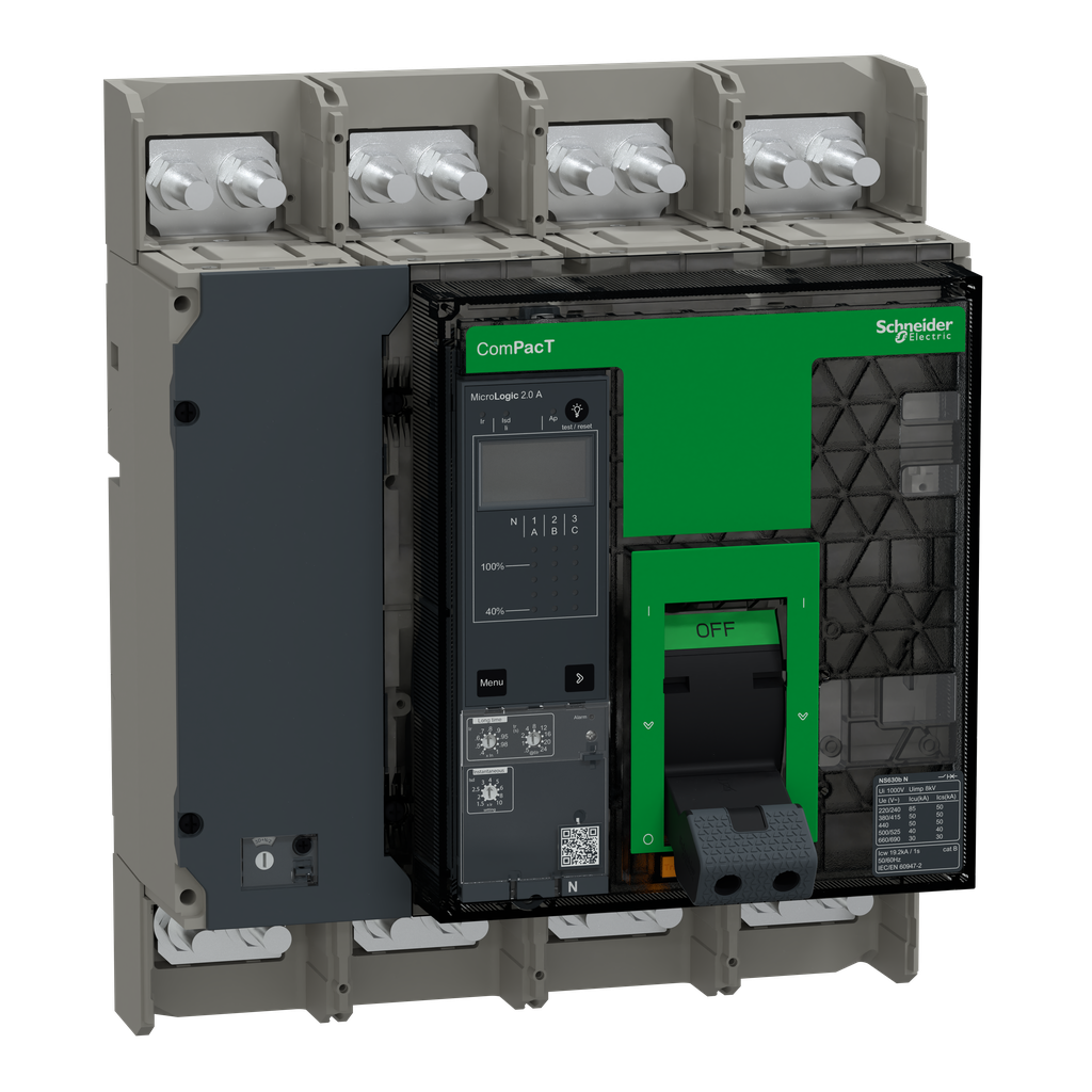 ComPacT NS630N - disjoncteur - MicroLogic 2.A 630A - 4P - 50kA - fixe - manuel