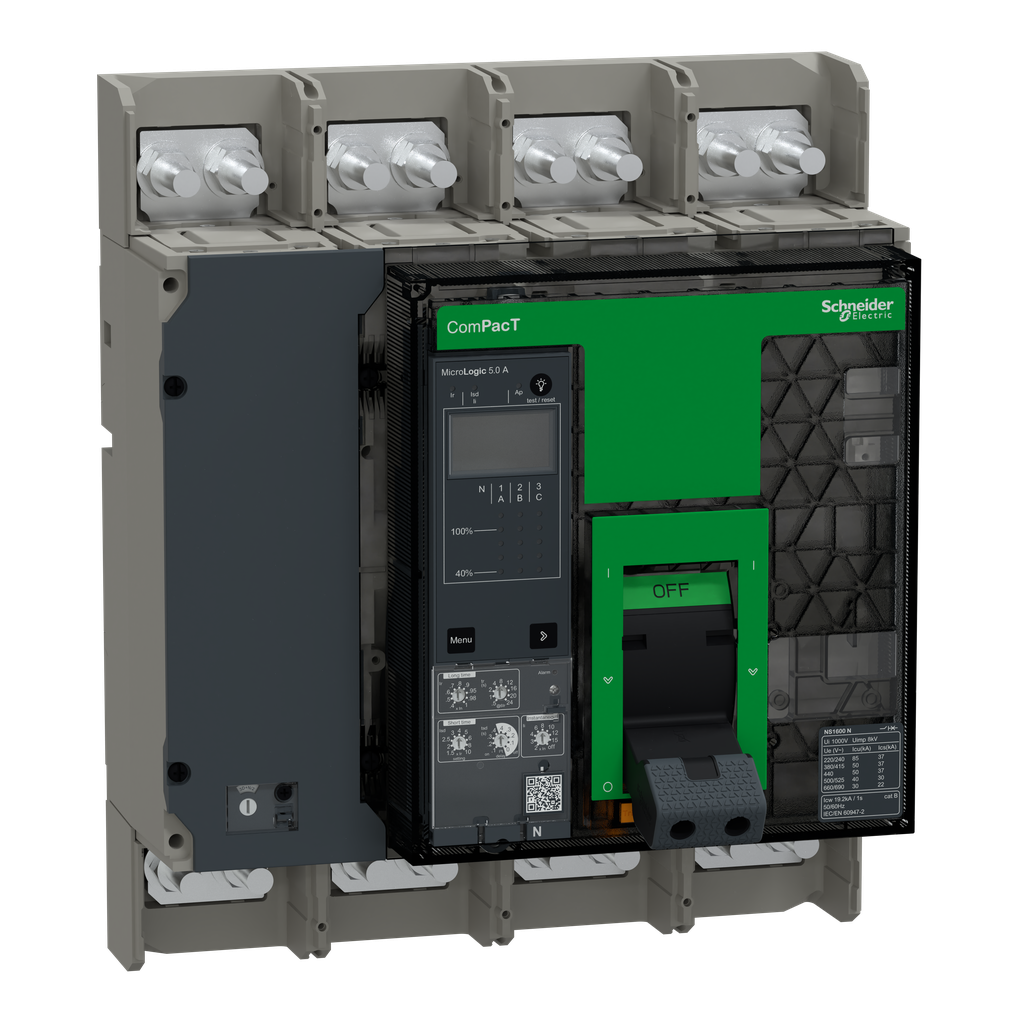 ComPacT NS1600N - disjoncteur - MicroLogic 5.A 1600A - 4P - 50kA - fixe - manuel