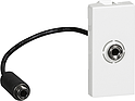 Prise Jack femelle 3,5mm préconnectorisée Mosaic 1 module - blanc