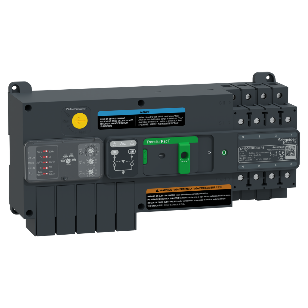 TransferPacT TA100 - inverseur de sources - commutateurs - 63A - 4P - 400Vca