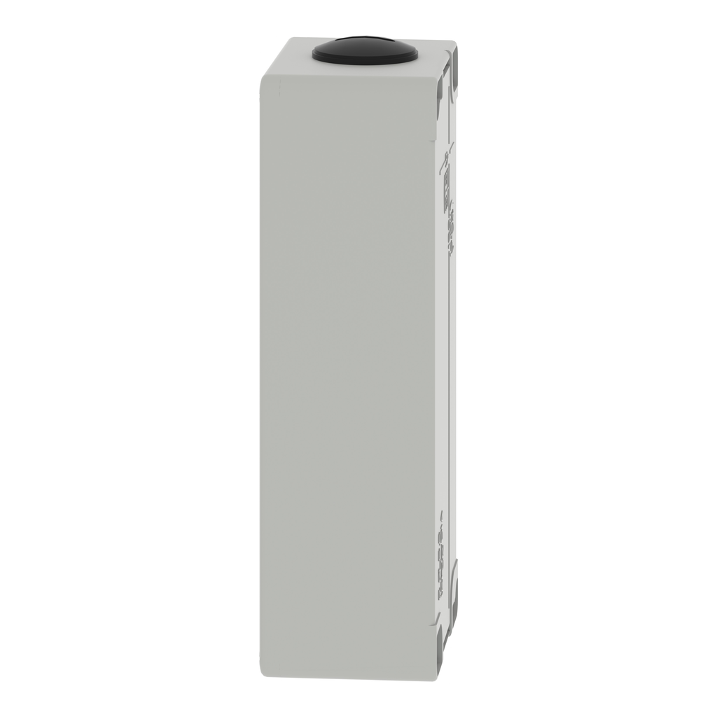 Boite métal vide grise - M25 x2 - 6 trous 22 mm - 80x175x51,5 mm