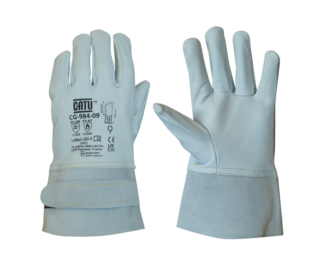Surgants en cuir pour gants isolants courts, domaine BT taille 10