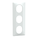 Ovalis - plaque de finition - 3 postes vertical - entraxe 71mm - blanc