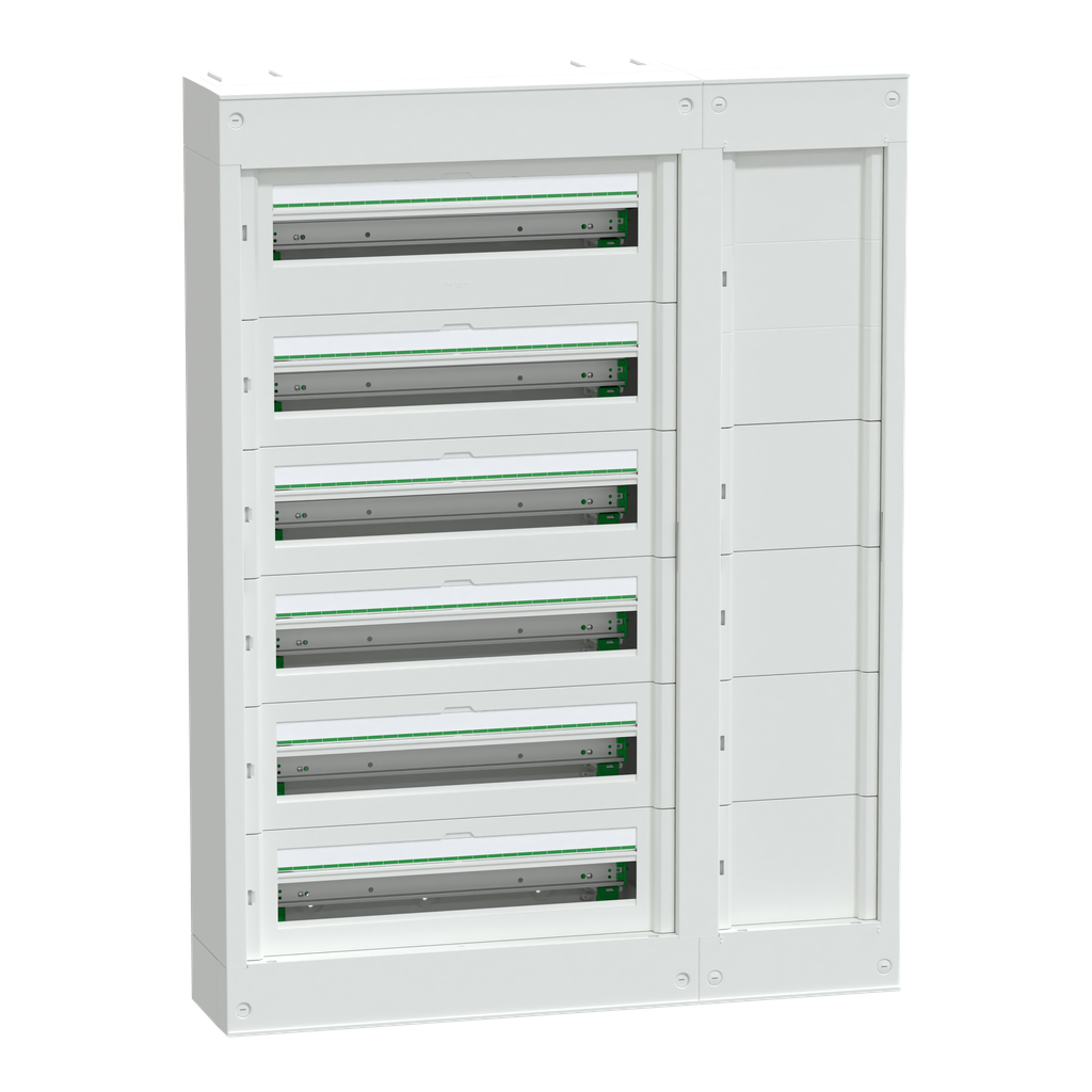 PrismaSeT S - coffret saillie plastique & métal 6 rangées 24 modules + Gaine