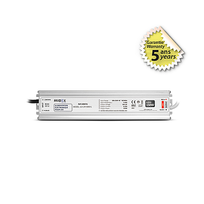 ALIM 24V DC LUMINEUX 150W IP67 5ANS