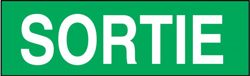 Pictogramme pour boitier AA avec inscription "Sortie"
