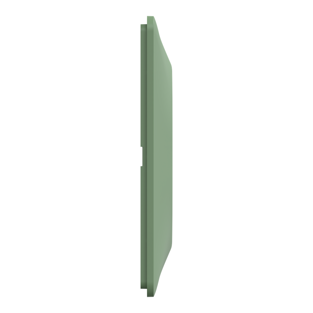 Ovalis - Plaque de finition - 2 postes Horizontal - entraxe 71mm - Vert Forêt