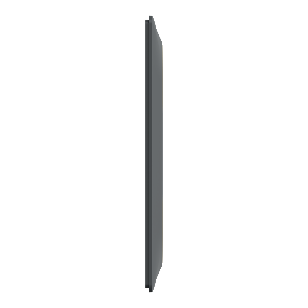 Ovalis - Plaque de finition - 2 postes Vertical - 71mm - Anthracite bague Laiton