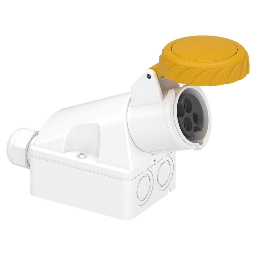 Mureva - socle de prise industrielle - 16 A - 2P+T - 100-130 V CA - IP67