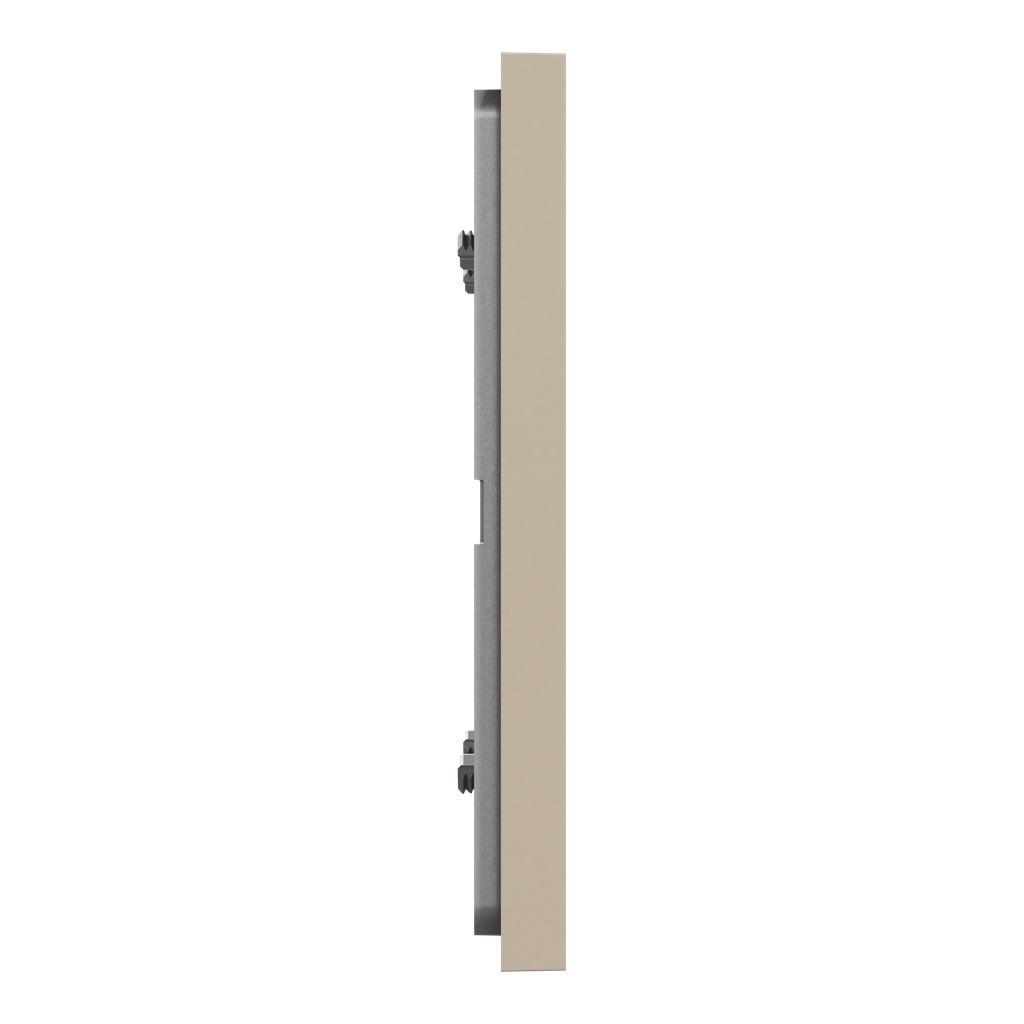 Unica Déco Essentielle - Plaque de finition - Taupe - 2 postes horiz vert