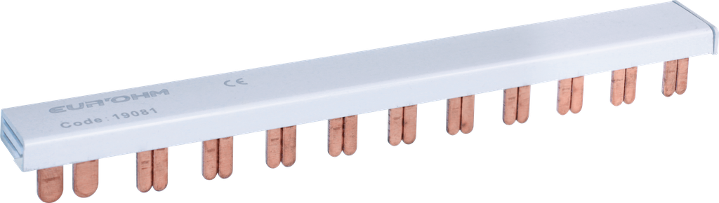 Peigne horizontal 1P+N ID63A haut/haut