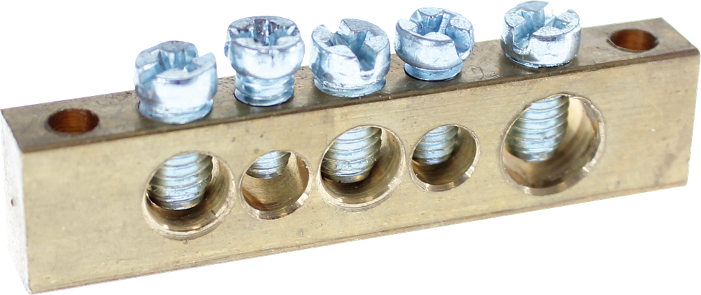 Barrette laiton 5 trous