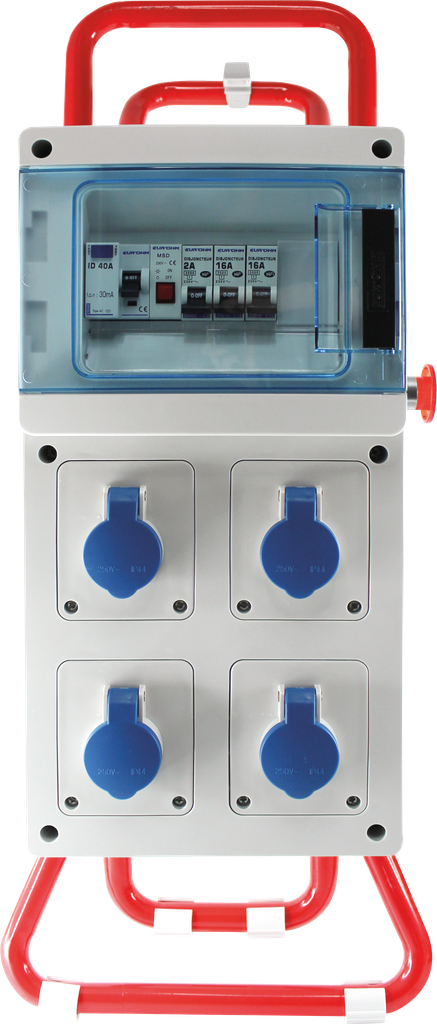 Coffret de chantier mono 4PC 2P+T avec trépied