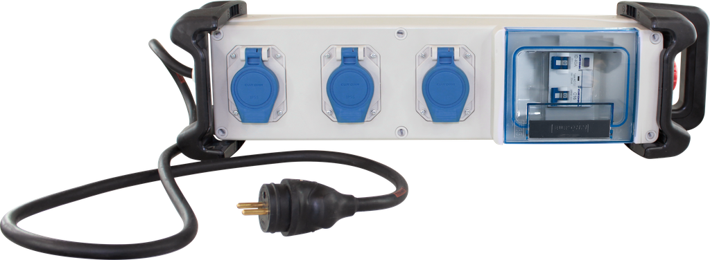 Coffret de chantier mono 3 prises 1 disj.diff 16A+3 PC 2P+T+AU+1,5m HO7RNF+bumpR