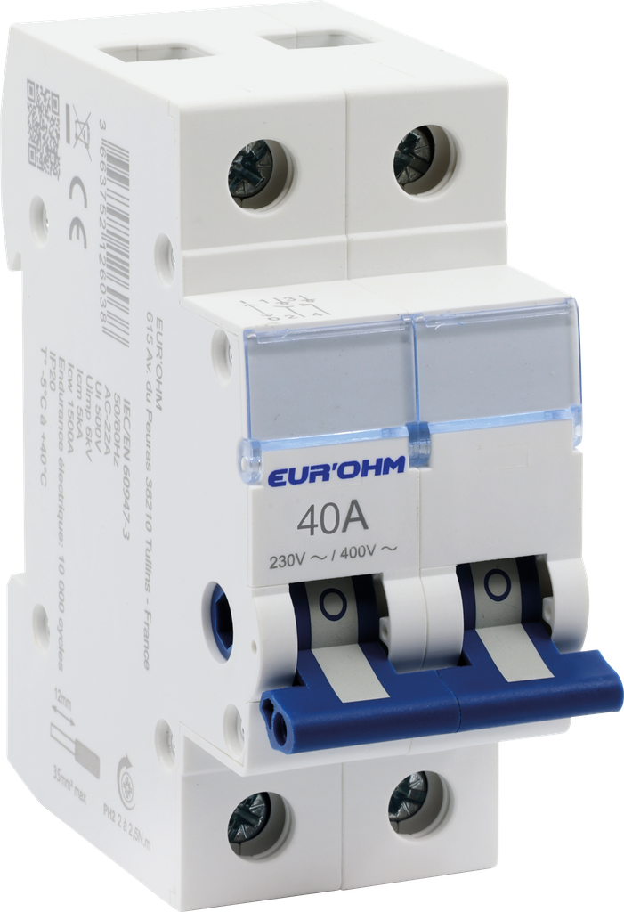 Interrupteur sectionneur 2x40A