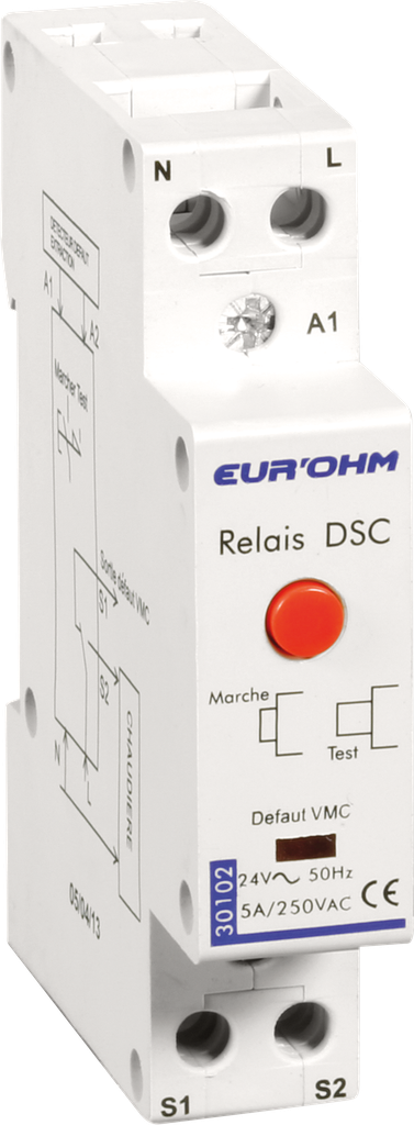 Relais 24V 5A pour DSC Gaz VMC gaz