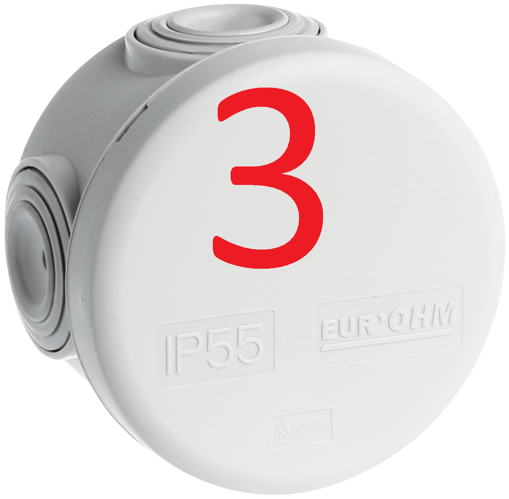 Bte IP55 ronde Ø60x40 - 960°