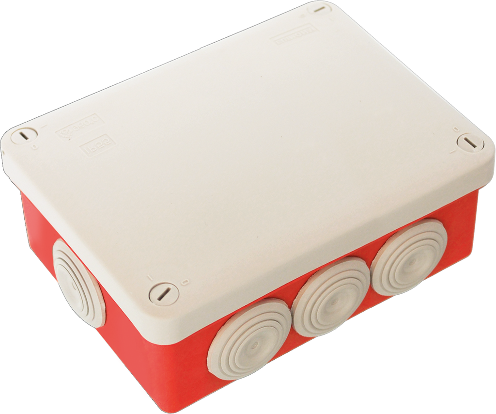 Bte rouge pour circuits de sécurité IP55 170x105x70mm - 960°C