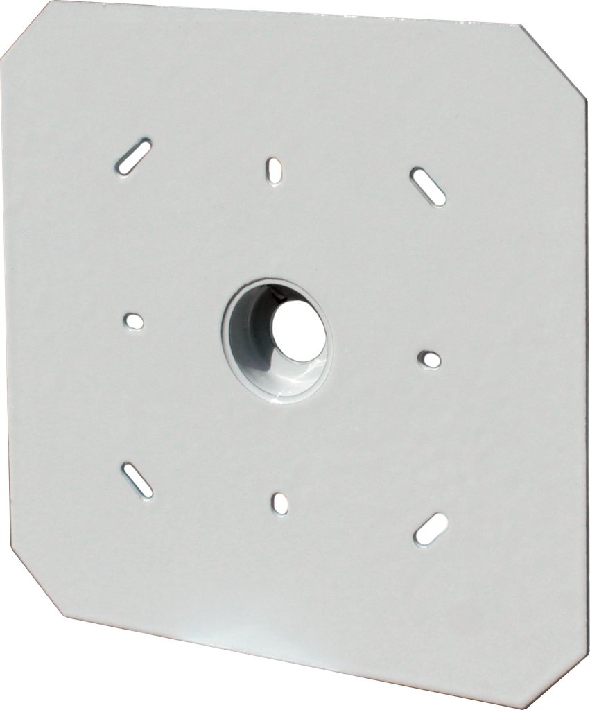 Plaque support 100x100mm app saillie pour isolation par l'extérieur