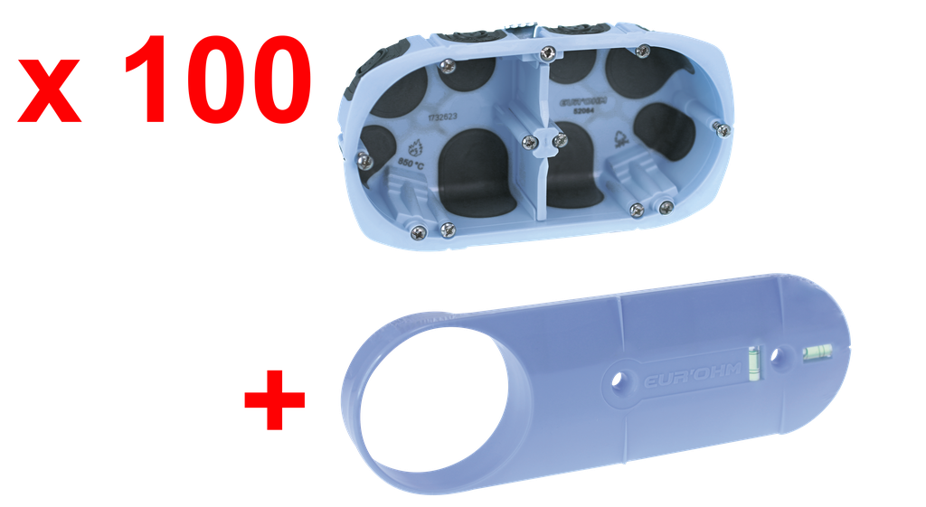 Pack 100 btes Dble Air'métic ent.71 D67 Prof.40 + Gabarit « TOP CHANTIER »