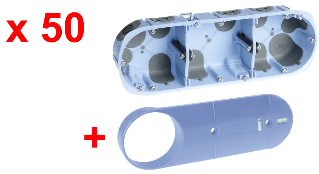 Pack 50 btes Tple Air'métic ent.71 D67 Prof.40 + Gabarit « TOP CHANTIER »