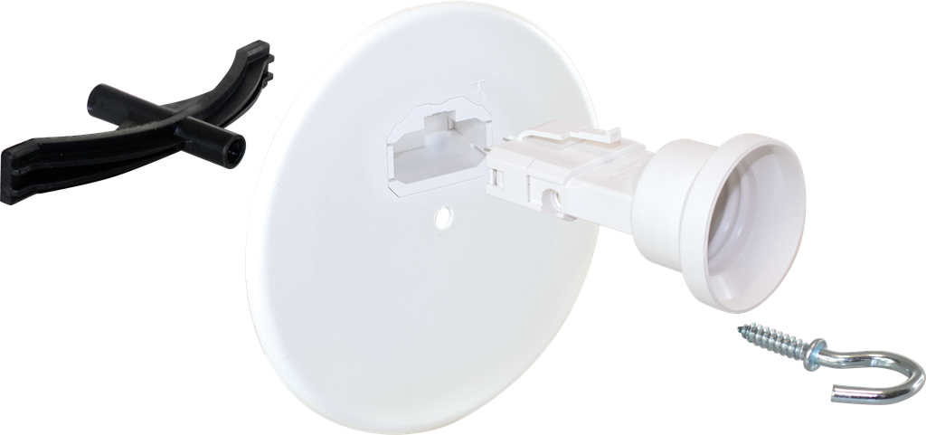 Kit access.fix. Lum. + couv DCL Ø120 + piton 60mm + douille