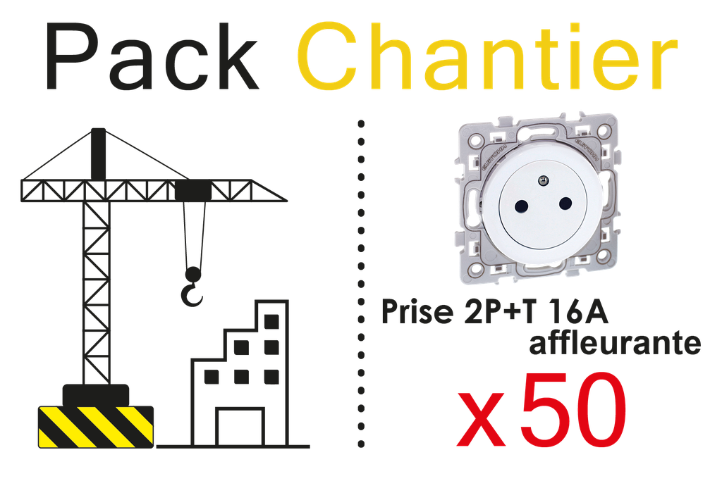 """SQUARE LOT 50 PC affl. BLC """"TOP CHANTIER"""""""