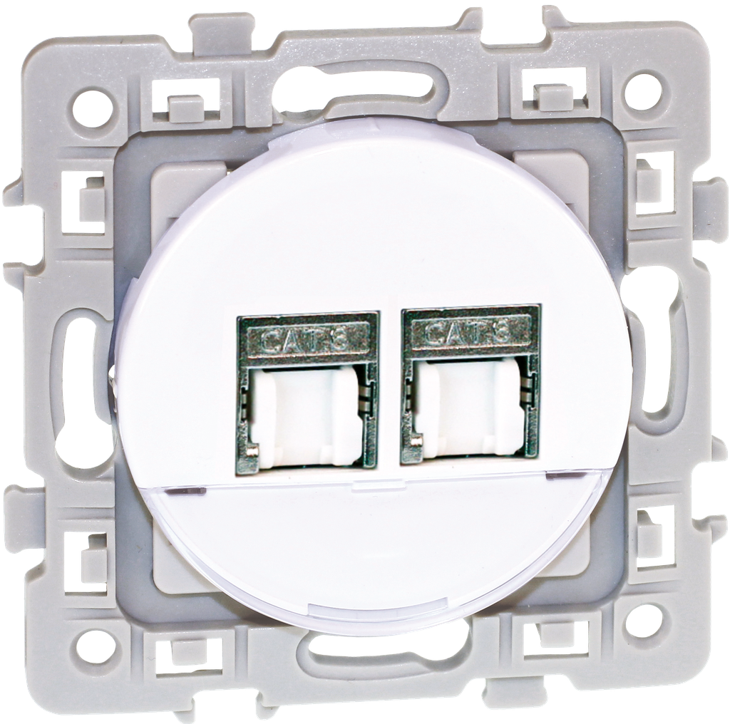 SQUARE DBLE Blindées RJ45 CAT6 STP (Gr2 TV) BLC