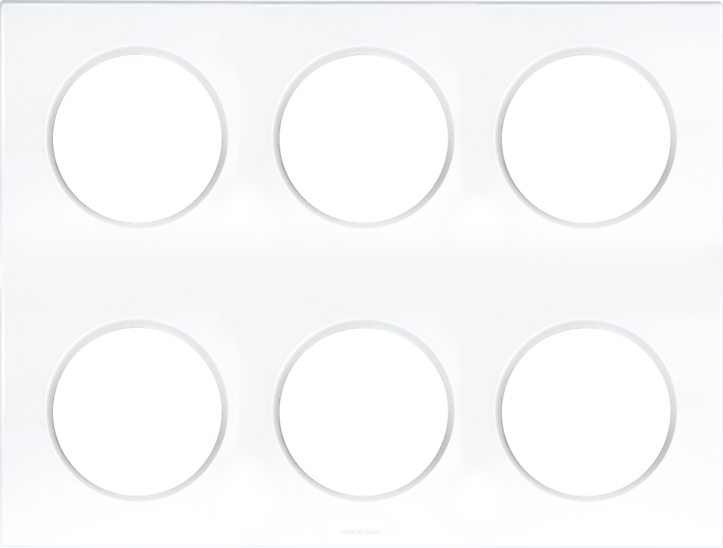 SQUARE PLAQUE BLC 2x3P