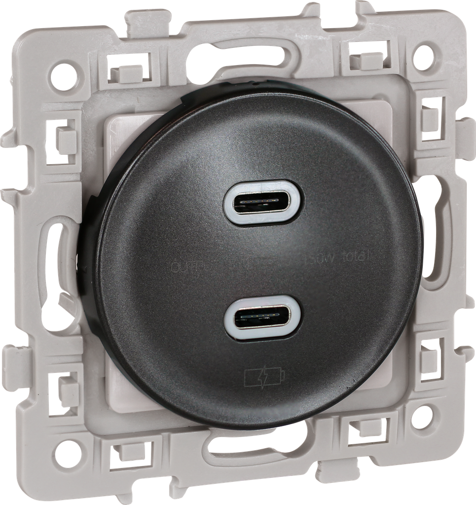 SQUARE chargeur dble USB C 5,5V VULCAIN