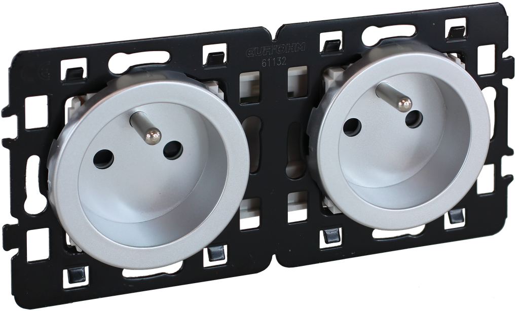 SQUARE PC 2x2P+T précab. SILV