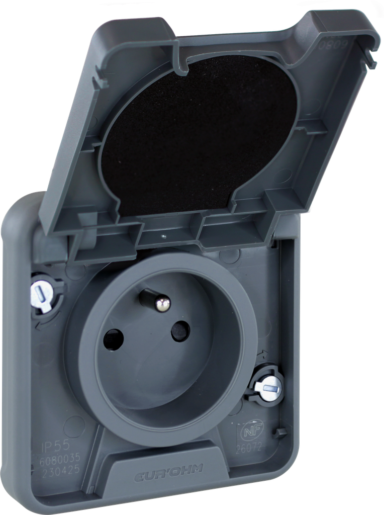 OXXO PC 2P+T compos GRIS IP55