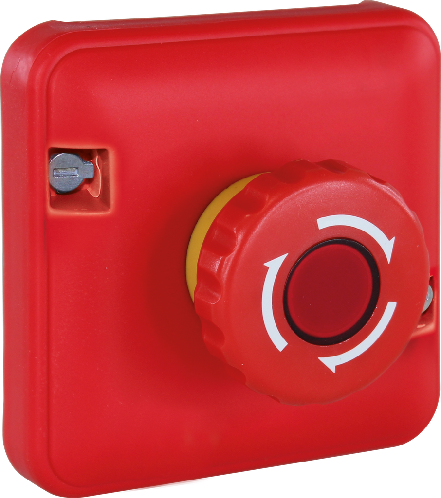 OXXO Arret d'urgence 1/4 tour compos JAUNE/ROUGE IP55