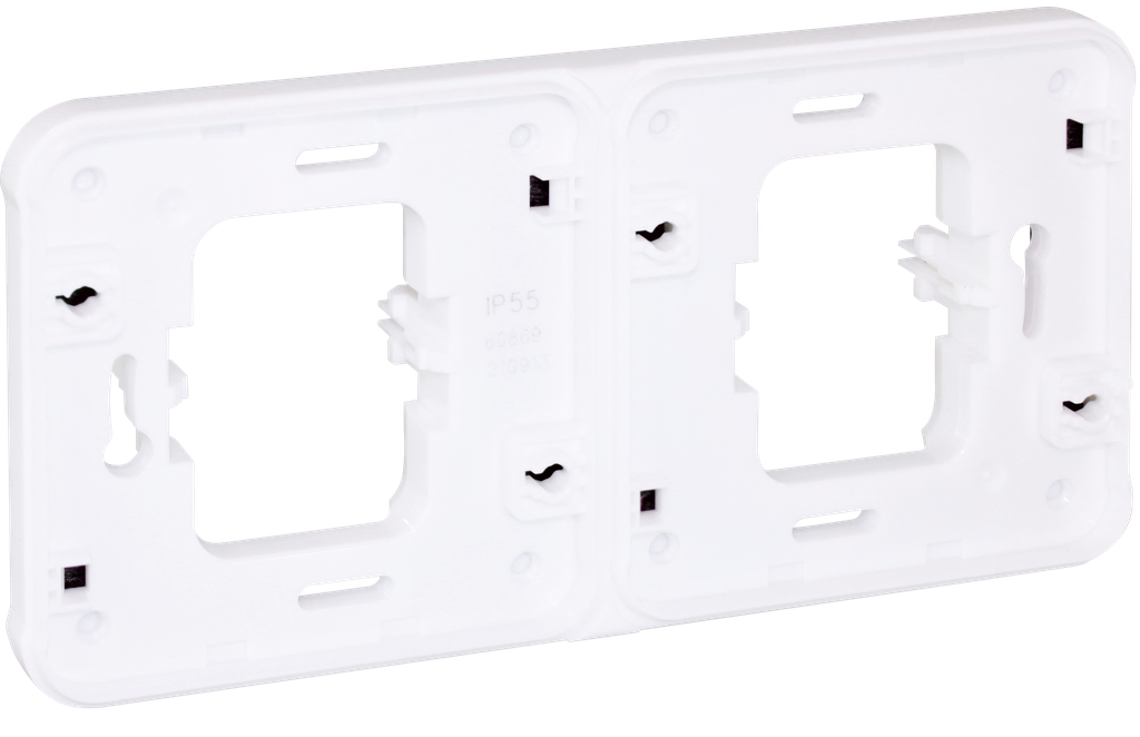 OXXO Support double H BLANC ENCASTRE