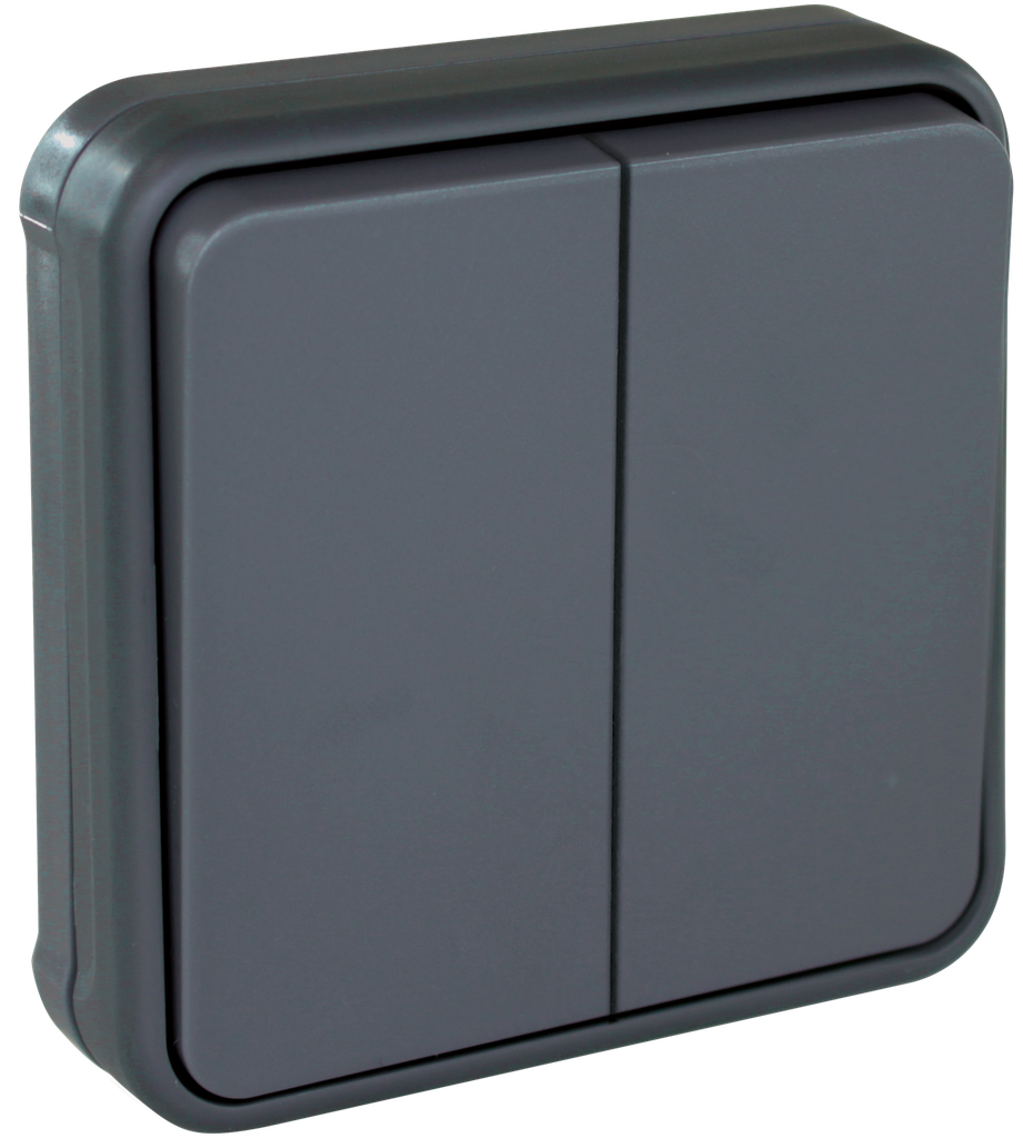 OXXO dble VV GRIS ENCASTRE IP55