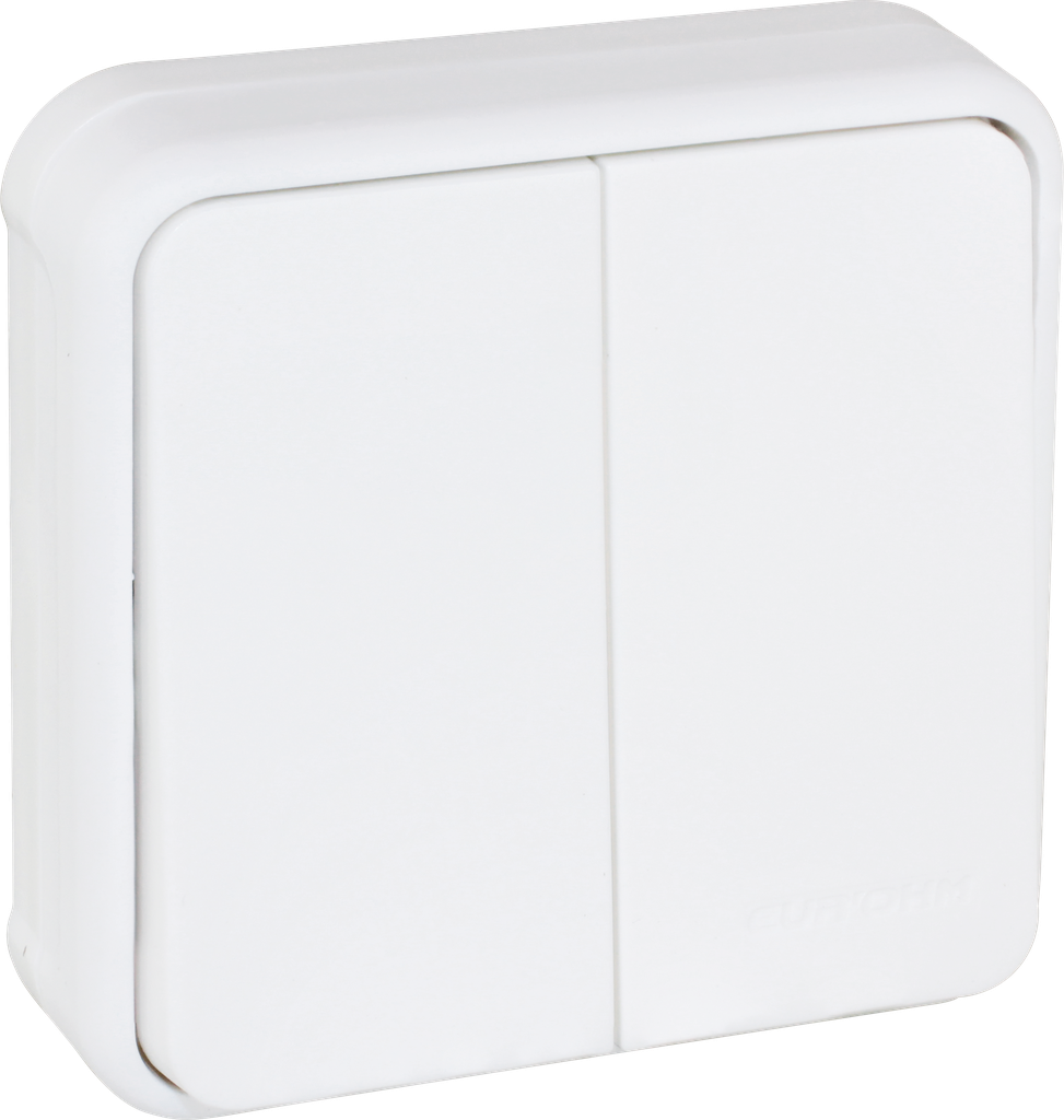 OXXO dble VV BLANC ENCASTRE IP55