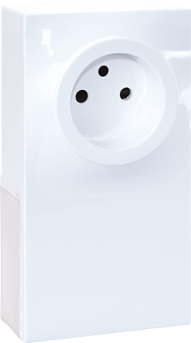 ADAPTATEUR MOULURE hauteur 22 max 1 POSTE pour PC  2P+T