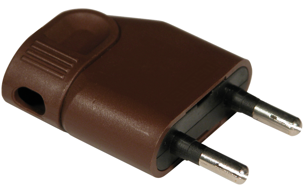 6A male coudée marron