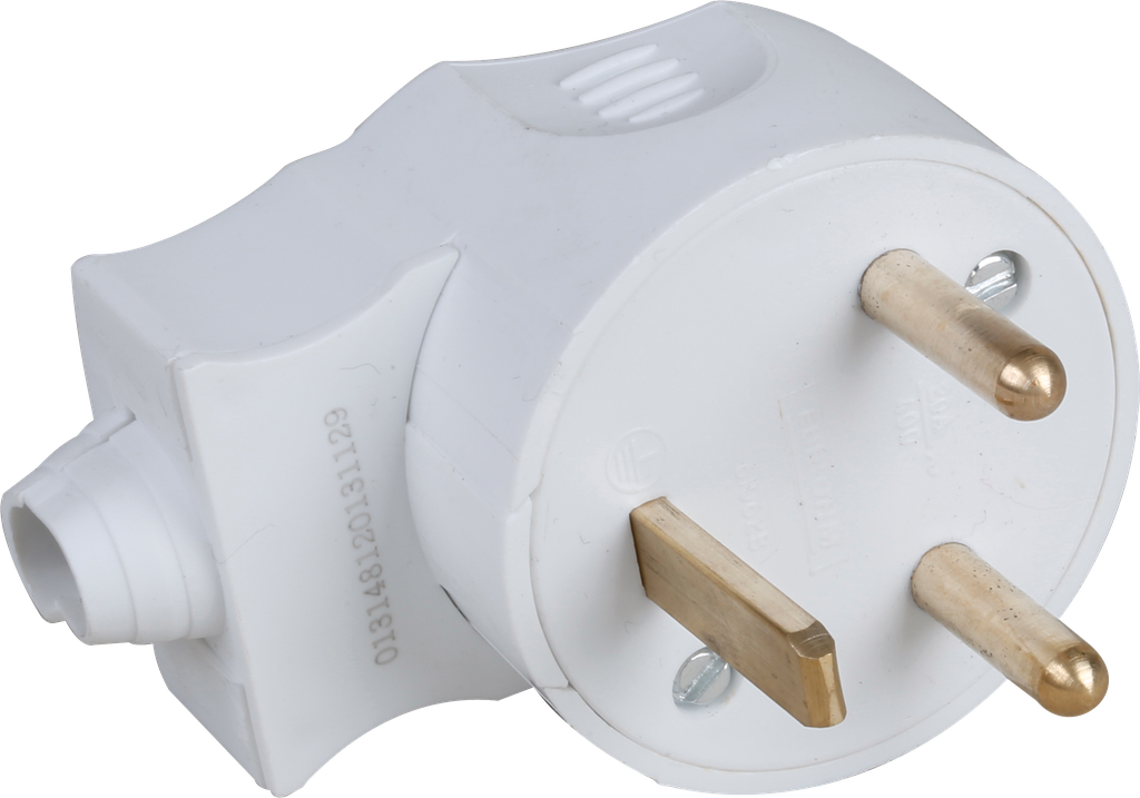 20A male coudée 2P+T grise