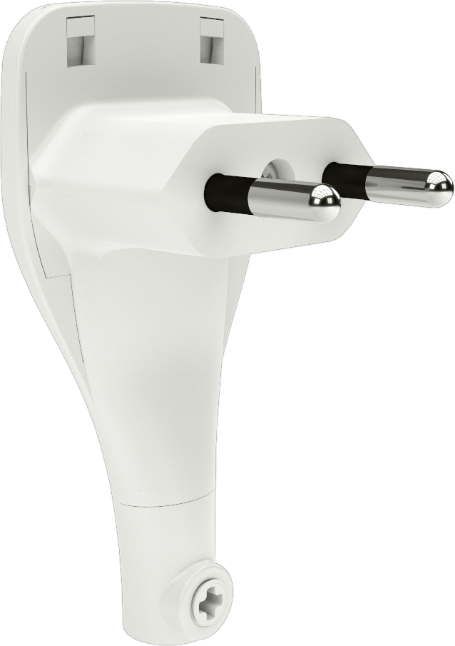 Fiche 6A extra-plate coudée blanche