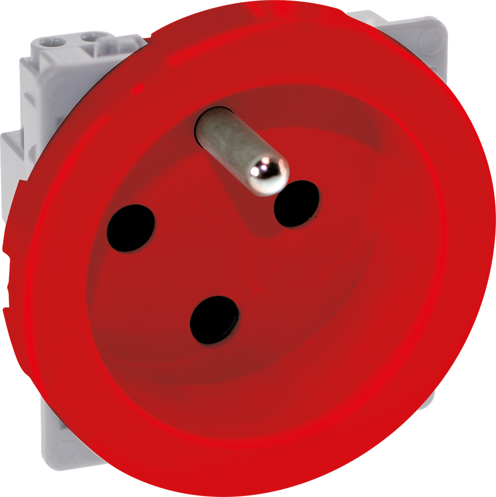 COMETE Prise 2P+T détrompée ROUGE